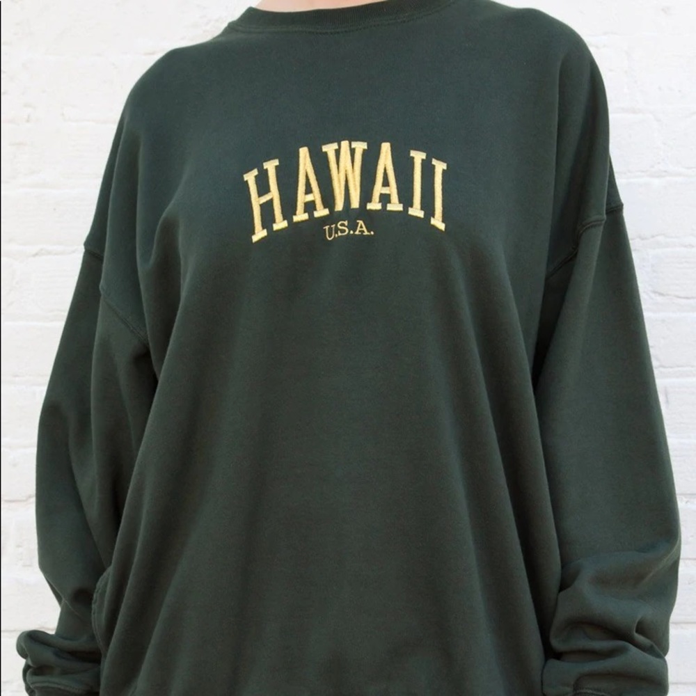 HOLD Brandy Melville Erica Hawaii Embroidered Sweatshirt Oversized